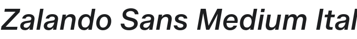 Zalando Sans Medium Italic Font Preview