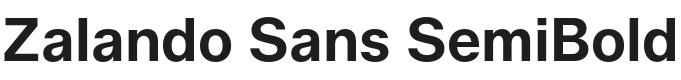 Zalando Sans SemiBold Font Preview