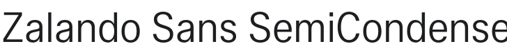 Zalando Sans SemiCondensed Light Font Preview