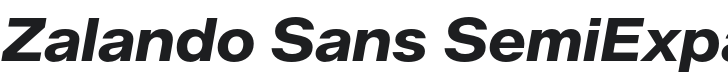 Zalando Sans SemiExpanded Bold Italic Font Preview