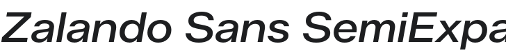 Zalando Sans SemiExpanded Medium Italic Font Preview