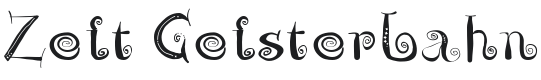 Zeit Geisterbahn Font Preview