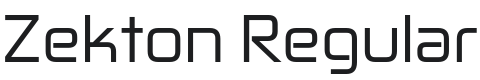 Zekton Font Preview