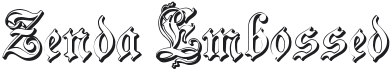 Zenda Embossed Font Preview