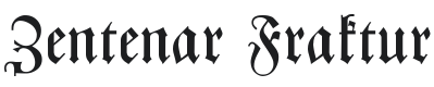 Zentenar Fraktur Font Preview