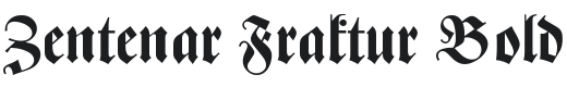Zentenar Fraktur Bold Font Preview