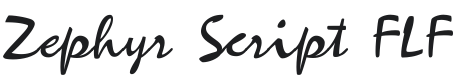 Zephyr Script FLF Font Preview