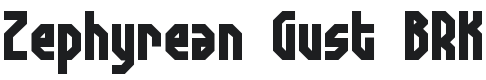 Zephyrean Gust BRK Font Preview
