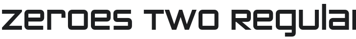 Zeroes Two-Regular Font Preview