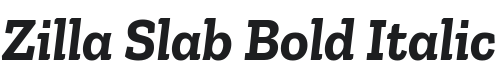 Zilla Slab Bold Italic Font Preview