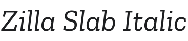 Zilla Slab Italic Font Preview