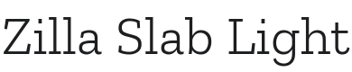 Zilla Slab Light Font Preview