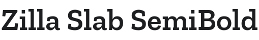 Zilla Slab SemiBold Font Preview