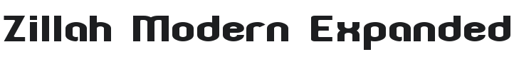 Zillah Modern Expanded Font Preview