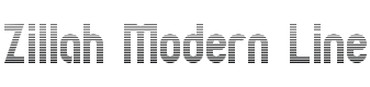Zillah Modern Line Font Preview