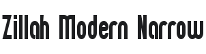 Zillah Modern Narrow Font Preview
