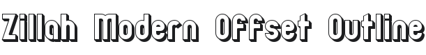 Zillah Modern Offset Outline Font Preview