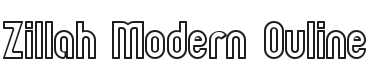 Zillah Modern Ouline Font Preview