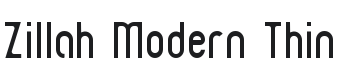 Zillah Modern Thin Font Preview