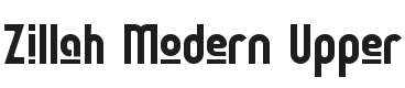 Zillah Modern Upper Font Preview