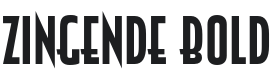 Zingende Font Preview
