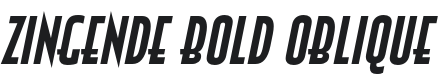 Zingende Bold Oblique Font Preview