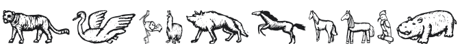 Zoo Woodcuts M Font Preview