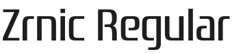 Zrnic Font Preview
