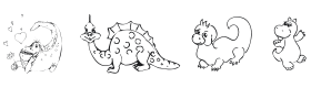101! Cute Dinoz Font Thumbnail
