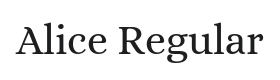 Alice Font Thumbnail