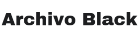 Archivo Black Font Thumbnail