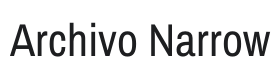 Archivo Narrow Font Thumbnail