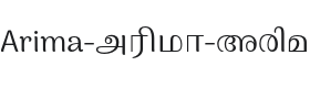 Arima Font Thumbnail