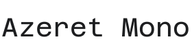 Azeret Mono Font Thumbnail