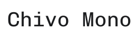 Chivo Mono Font Thumbnail