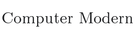 Computer Modern Serif Font Thumbnail
