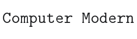 Computer Modern Typewriter Text Font Thumbnail