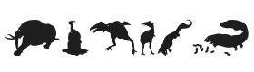 Dino Silhouettes Font Thumbnail
