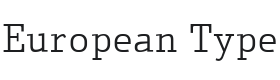 European Typewriter Font Thumbnail