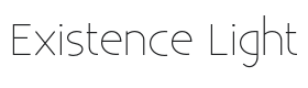 Existence Light Font Thumbnail