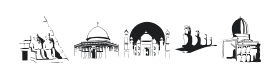 Famous Buildings Font Thumbnail