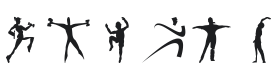 Fitness Silhouettes Font Thumbnail