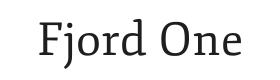 Fjord One Font Thumbnail