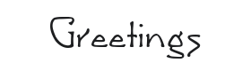 Greetings Font Thumbnail