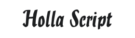 Holla Script Font Thumbnail