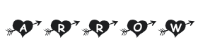 KR Arrow Heart Font Thumbnail