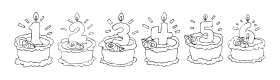 KR Birthday Cake! Dings Font Thumbnail