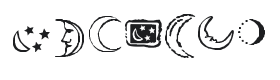 KR Crescent Moons Font Thumbnail