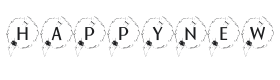 KR Happy New Year 2002 Font Thumbnail