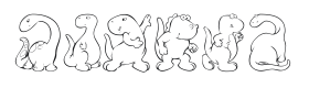 KR Nicky's Dinos Font Thumbnail